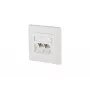 RJ-45 sieťová zásuvka BTR NETCOM 130B12D21002-E biela
