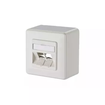 Zásuvka 2 x RJ-45 METZ CONNECT 130B10D20002-E biela