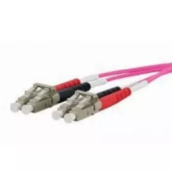 Optický kábel METZ CONNECT 151S1JOJO10E 1 m 2x LC ružový