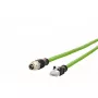 METZ CONNECT 142M2X15100 Sieťový kábel Cat6a M12 na RJ-45, 10 m, zelený