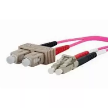 Optický kábel METZ CONNECT 151S1EOJO10E 2x SC 2x LC OM4 1 m ružový