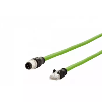 Sieťový kábel METZ CONNECT 142M4D15100 RJ-45 M12 Cat5e 10 m zelený
