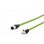 Sieťový kábel METZ CONNECT 142M4D15100 RJ-45 M12 Cat5e 10 m zelený