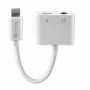 Káblový adaptér 4smarts 468673 Lightning Lightning 3,5 mm biely
