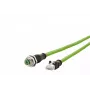 Sieťový kábel METZ CONNECT 142M2X25020 2 m Cat6a zelený RJ-45 M12