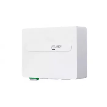 Sieťová zásuvka MetzConnect 1501107G01HC, biela, puzdro ABS/PC, 100×35×85 mm