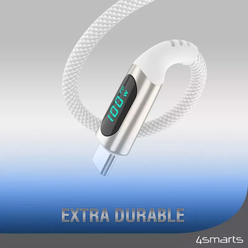 USB kábel 4smarts 540954 3 m USB-C biely USB 2.0 0,48 Gbit/s