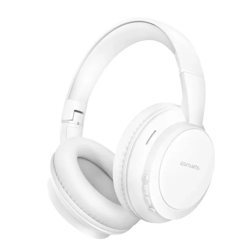 Headset 4smarts SkyBuds Wave — káblový & bezdrôtový, Bluetooth, USB-C, okolo uší, hlavový most, 20–20000 Hz, 0,3 m kábel, biela