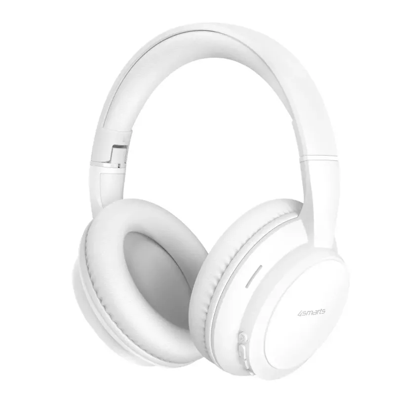 Headset 4smarts SkyBuds Wave — káblový & bezdrôtový, Bluetooth, USB-C, okolo uší, hlavový most, 20–20000 Hz, 0,3 m kábel, biela