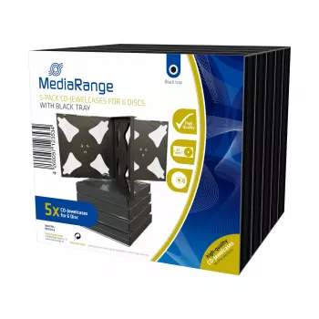 Jewel Case MediaRange BOX34-6 6 diskov čierny