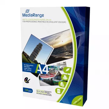 Fotopapier A4 MediaRange MRINK101 biela matná