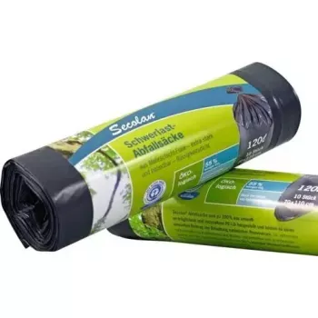 Secolan extra silné vrecia na odpad 120 L, balenie 1×10, sivá/čierna
