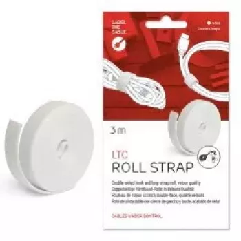Label-the-cable LTC 1220 Roll Strap suchý zips, 3 m, biela