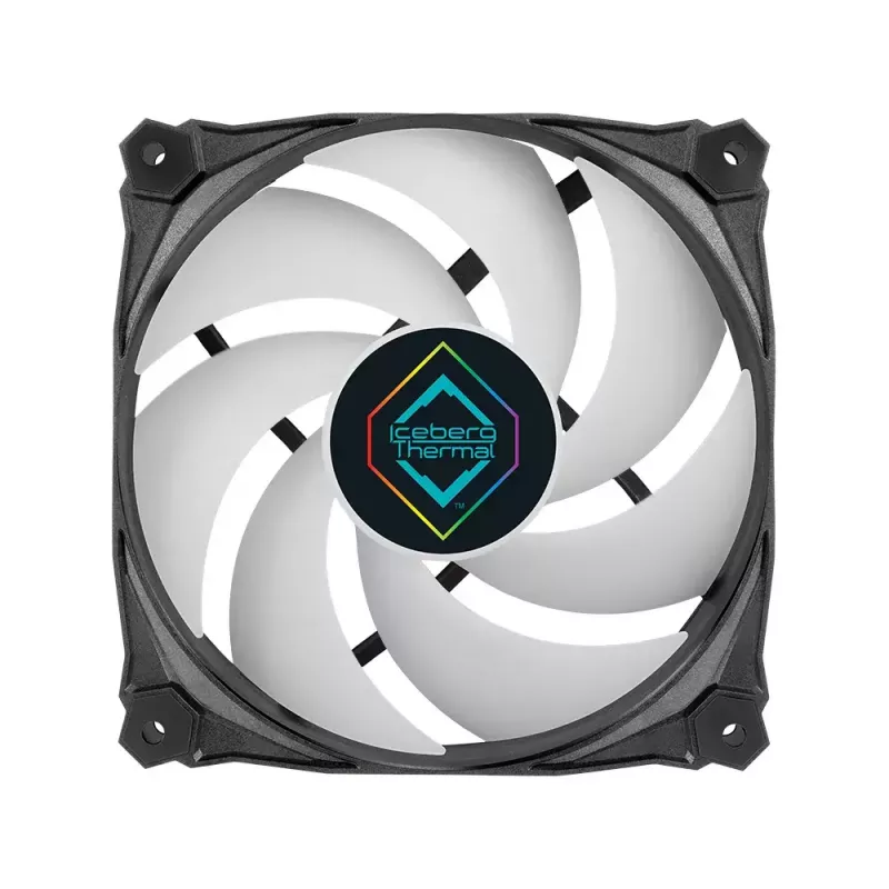 Ventilátor Iceberg Thermal IceGALE Lightning ARGB 12 cm čierny 3 kusy