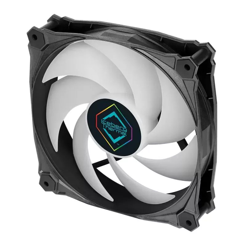 Ventilátor Iceberg Thermal IceGALE Lightning ARGB 12 cm čierny 3 kusy