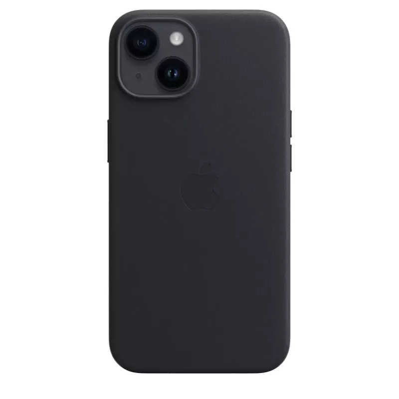 Kryt Apple iPhone 14 kožené puzdro s MagSafe polnočná čierna