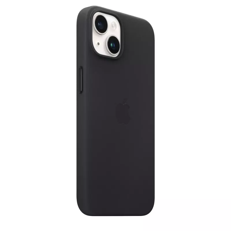 Kryt Apple iPhone 14 kožené puzdro s MagSafe polnočná čierna