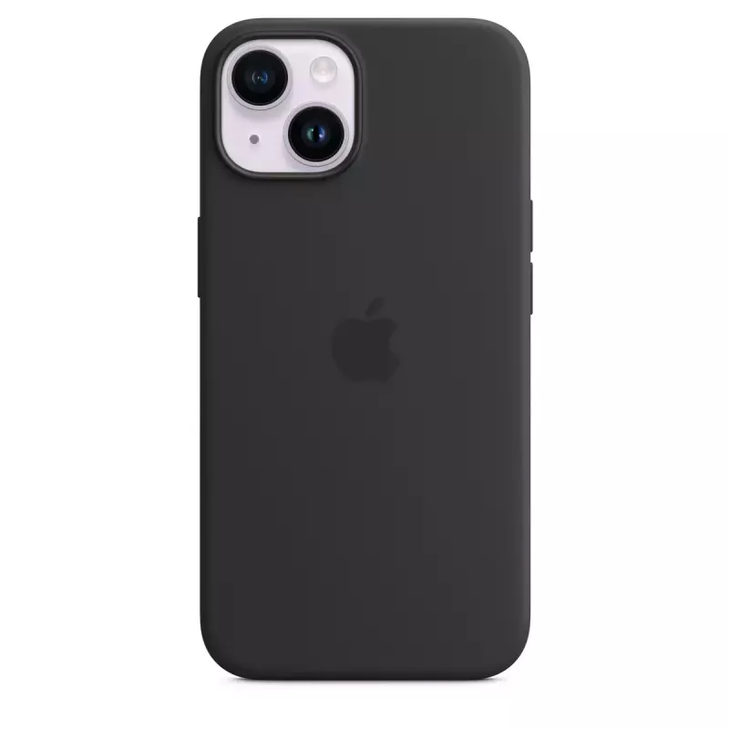 Silikónové puzdro s MagSafe pre iPhone 14 od Apple — mikrovlákno/silikón, 6,1 palca (Midnight)