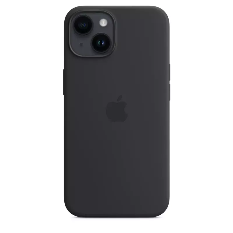 Silikónové puzdro s MagSafe pre iPhone 14 od Apple — mikrovlákno/silikón, 6,1 palca (Midnight)