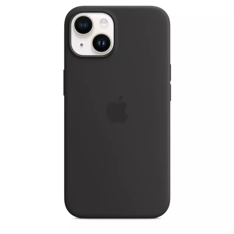 Silikónové puzdro s MagSafe pre iPhone 14 od Apple — mikrovlákno/silikón, 6,1 palca (Midnight)