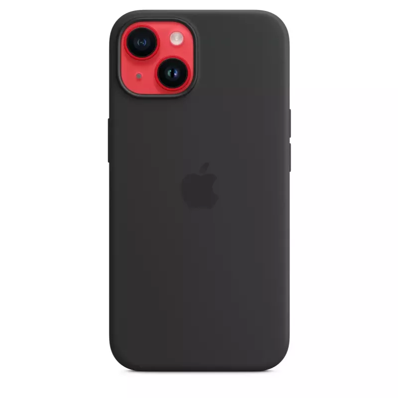 Silikónové puzdro s MagSafe pre iPhone 14 od Apple — mikrovlákno/silikón, 6,1 palca (Midnight)
