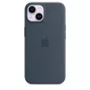 Silikónové puzdro Apple iPhone 14 MagSafe Storm Blue