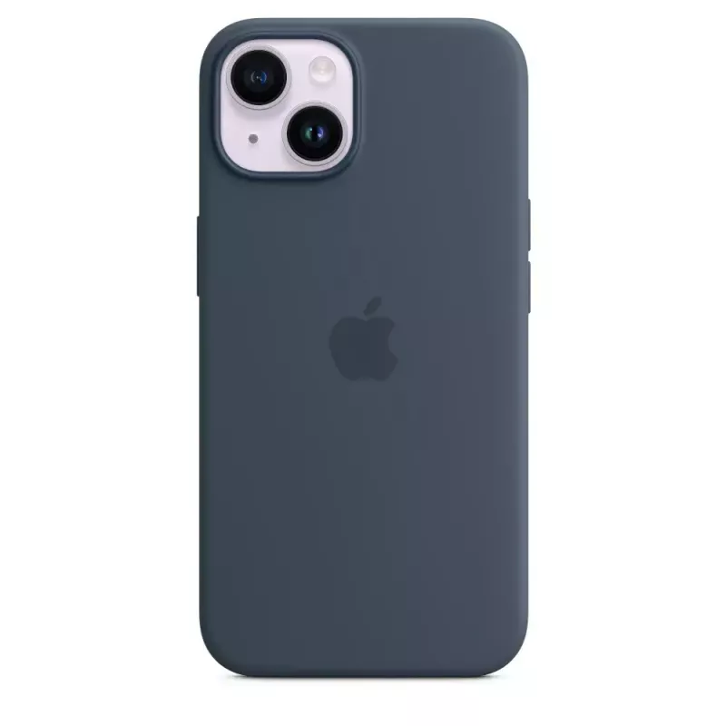 Silikónové puzdro Apple iPhone 14 MagSafe Storm Blue