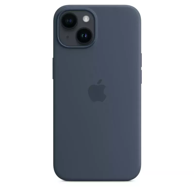 Silikónové puzdro Apple iPhone 14 MagSafe Storm Blue