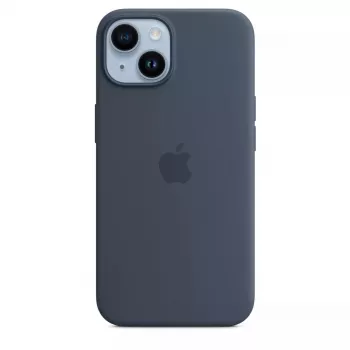 Silikónové puzdro Apple iPhone 14 MagSafe Storm Blue