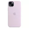 Silikónové puzdro Apple iPhone 14 Plus MagSafe fialová kryt