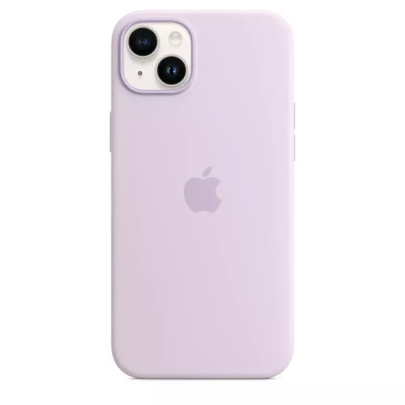 Silikónové puzdro Apple iPhone 14 Plus MagSafe fialová kryt