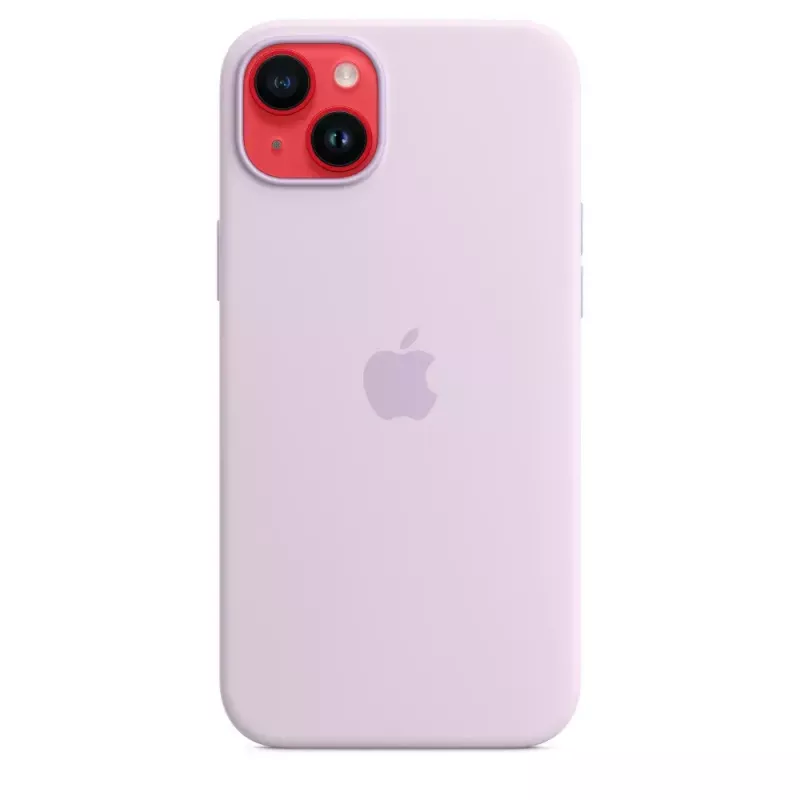 Silikónové puzdro Apple iPhone 14 Plus MagSafe fialová kryt