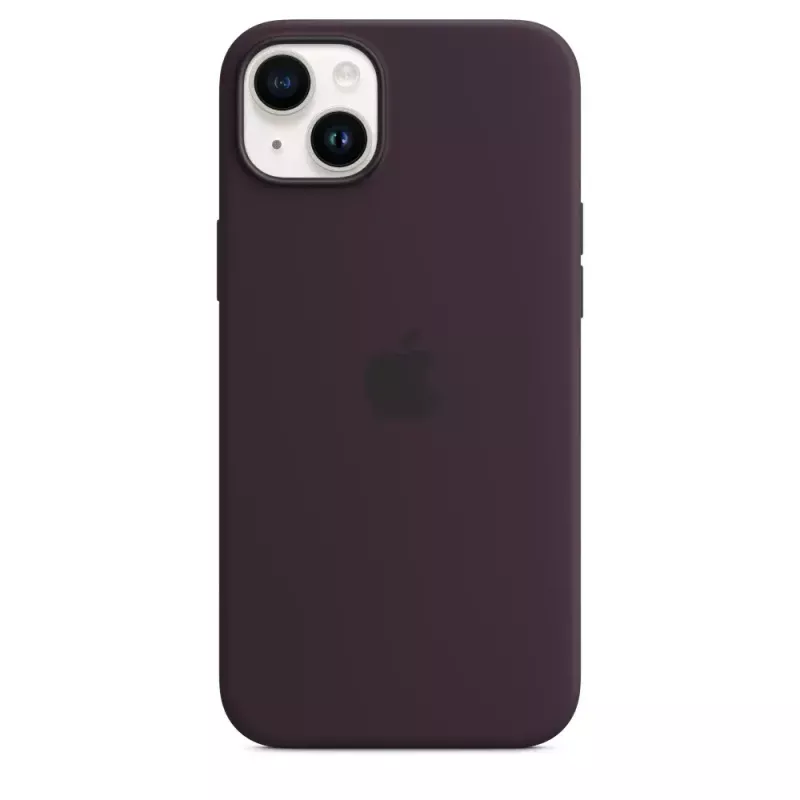 Silikónové puzdro Apple iPhone 14 Plus burgundská MagSafe kryt