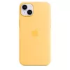 Silikónové puzdro Apple iPhone 14 Plus MagSafe Sunglow žltá