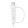 USB kábel Samsung EP-DG930 1,5 m USB-A USB-C/Micro-USB-B biely