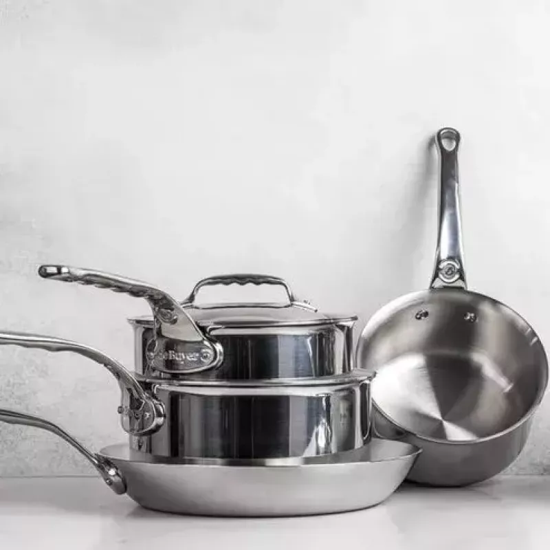 de Buyer Affinity Hrniec s pokrievkou, 28 cm, nehrdzavejúca oceľ