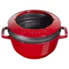 Sada na fondue Staub 18 cm Cherry, okrúhla 0,25 l, 187×100 mm, 4,6 kg