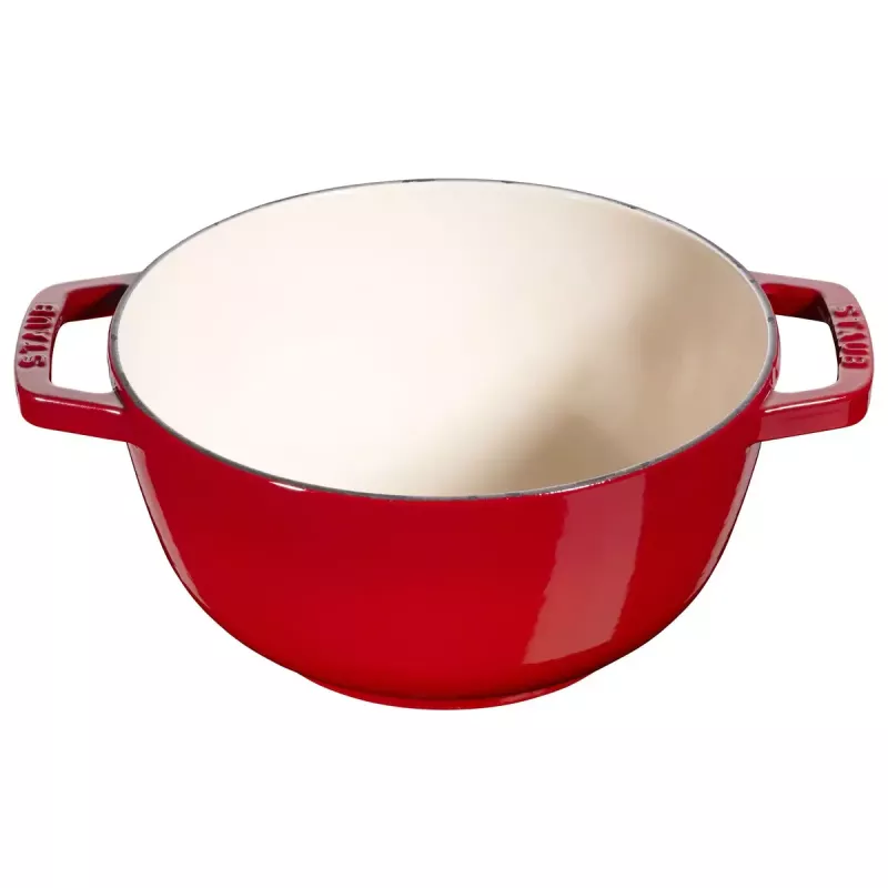 Sada na fondue Staub 18 cm Cherry, okrúhla 0,25 l, 187×100 mm, 4,6 kg