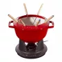 Sada na fondue Staub 18 cm Cherry, okrúhla 0,25 l, 187×100 mm, 4,6 kg
