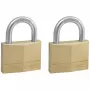 Visací zámok MASTERLOCK 50 mm masívne mosadzné telo, balenie 2 ks, valcový strmeň