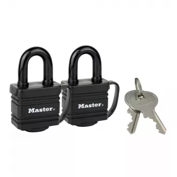 Visací zámok MASTER LOCK 7804EURT 2 x 40 mm laminovaná oceľ čierna