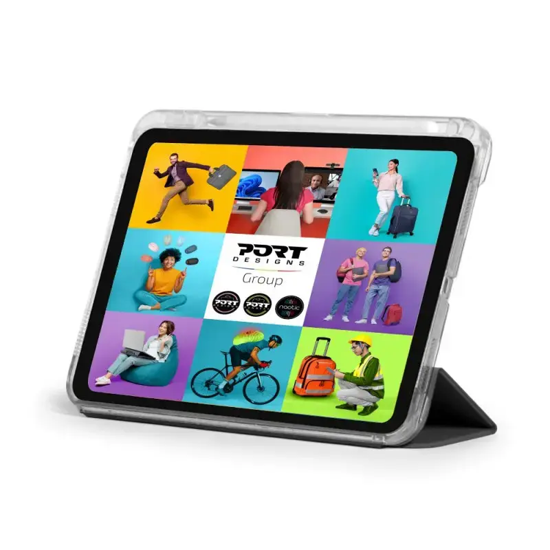 Flip puzdro na tablet Port Designs 201350 pre iPad 10,9 palcov (27,7 cm) PET, 3 režimy stojana, čierna/transparentná