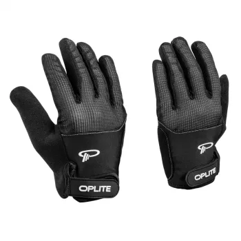 Rukavice na simracing Oplite Simracing L čierne umelá koža polyester silikón spandex