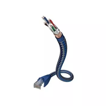 Sieťový kábel Inakustik 004803005 RJ-45 Cat6 0,5 m modrý strieborný