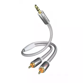 Audio kábel Inakustik 00410005 5 m 3,5 mm 2 x RCA biely