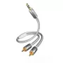 Audio kábel Inakustik 00410005 5 m 3,5 mm 2 x RCA biely