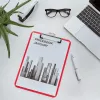 Klipová podložka Leitz WOW A4 kov červená 80 listov