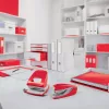 Klipová podložka Leitz WOW A4 kov polyfoam červená 75 listov