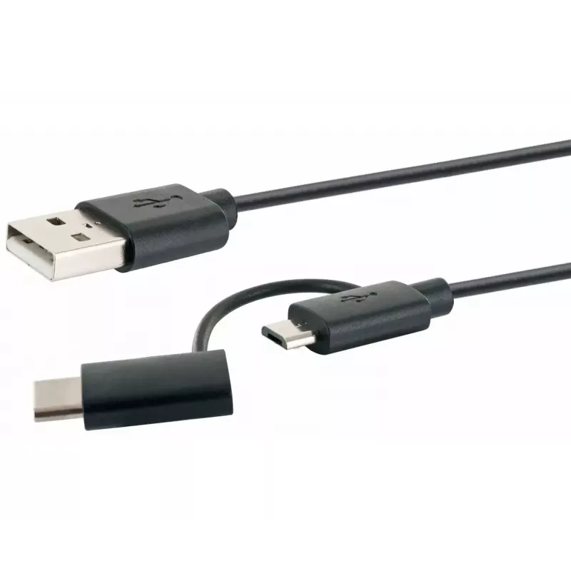 Schwaiger USB kábel CK 3112 USB 2.0 1m USB A Micro-USB B čierny