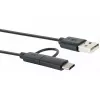 Schwaiger USB kábel CK 3112 USB 2.0 1m USB A Micro-USB B čierny